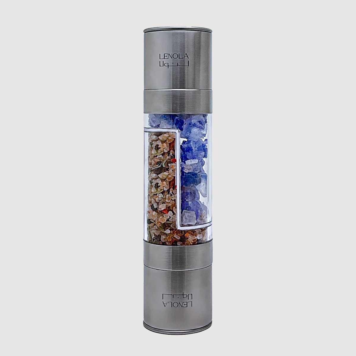 Lenola Special Salt Blend Blue Salt & Pink Salt | Stainless Steel Grinder